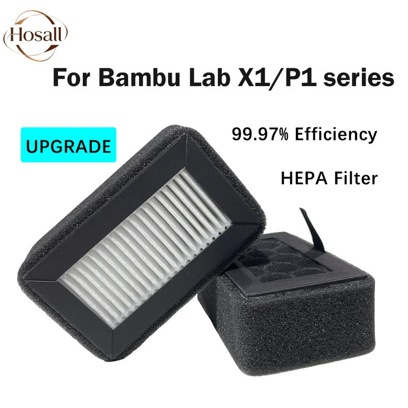 Máy Lọc Không Khí HB Cho Bambu Lab X1C P1S P1P X1 Bộ Lọc HEPA X1C Phần Than Hoạt Tính Combo Bambulab