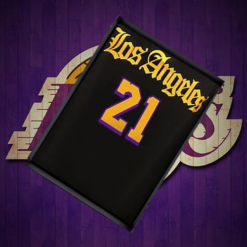 Quần Short Ngắn Phong Cách Mới Không. 21 Lakers Smith Jersey City Retro Hot Pressed Đen Mamba Vest J