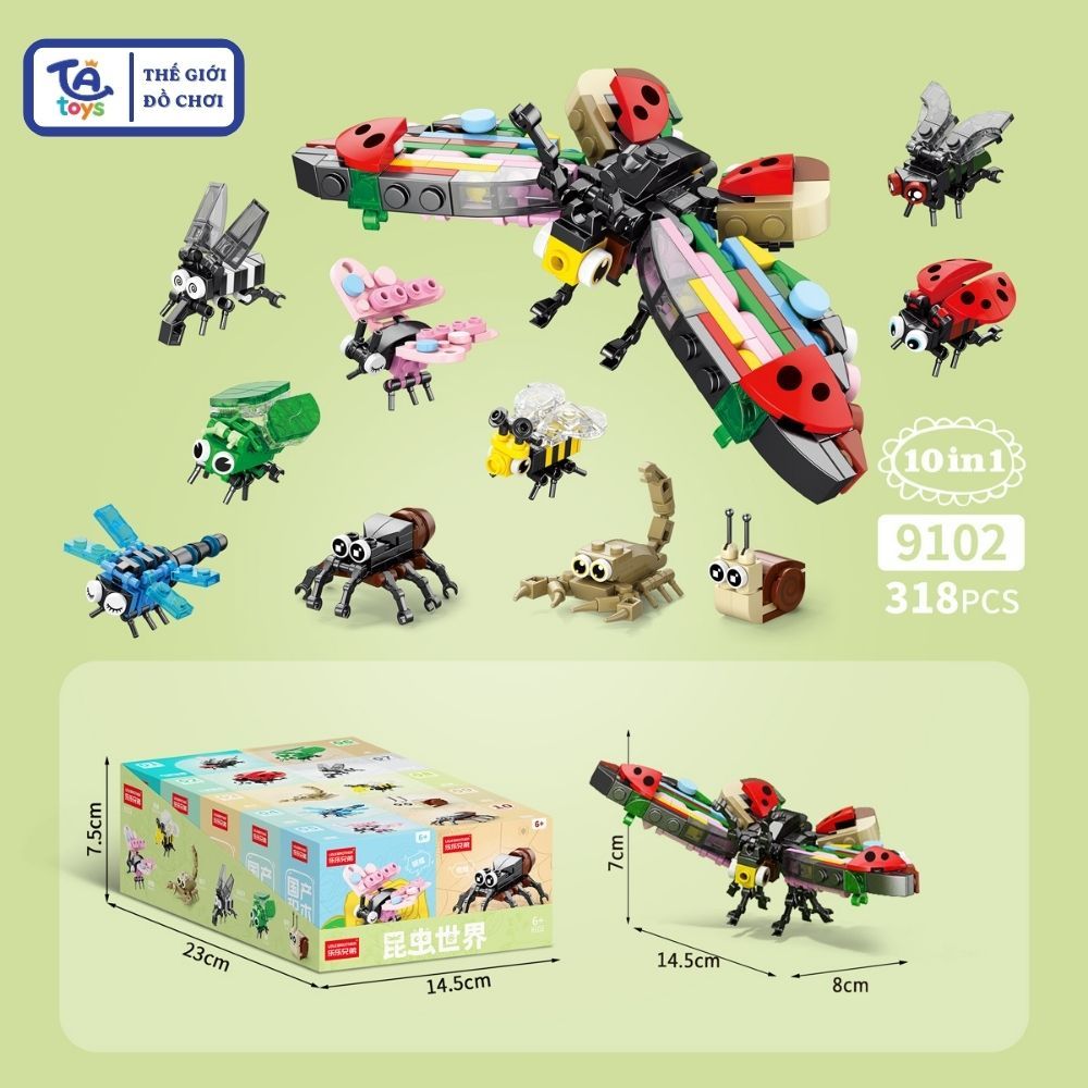 ( 10IN1 ) Set Đồ Chơi Lắp Ghép Set Bướm 300+ Chi Tiết – Mô Hình Lắp Ráp Nhiều Mẫu