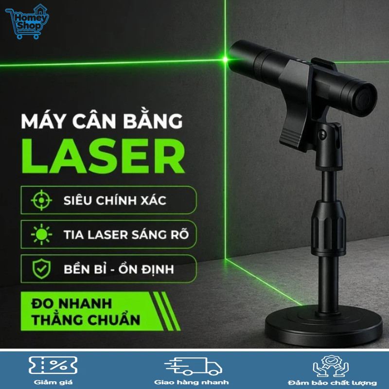 HomeyShop-Thước thủy laser xanh,tia chữ thập cân bằng,định vị chính xác, lắp nội thất, khoan tường