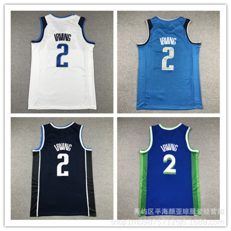 Áo bóng rổ thêu Mavericks Jersey No. Áo bóng rổ 2 Irving Mavericks Jersey