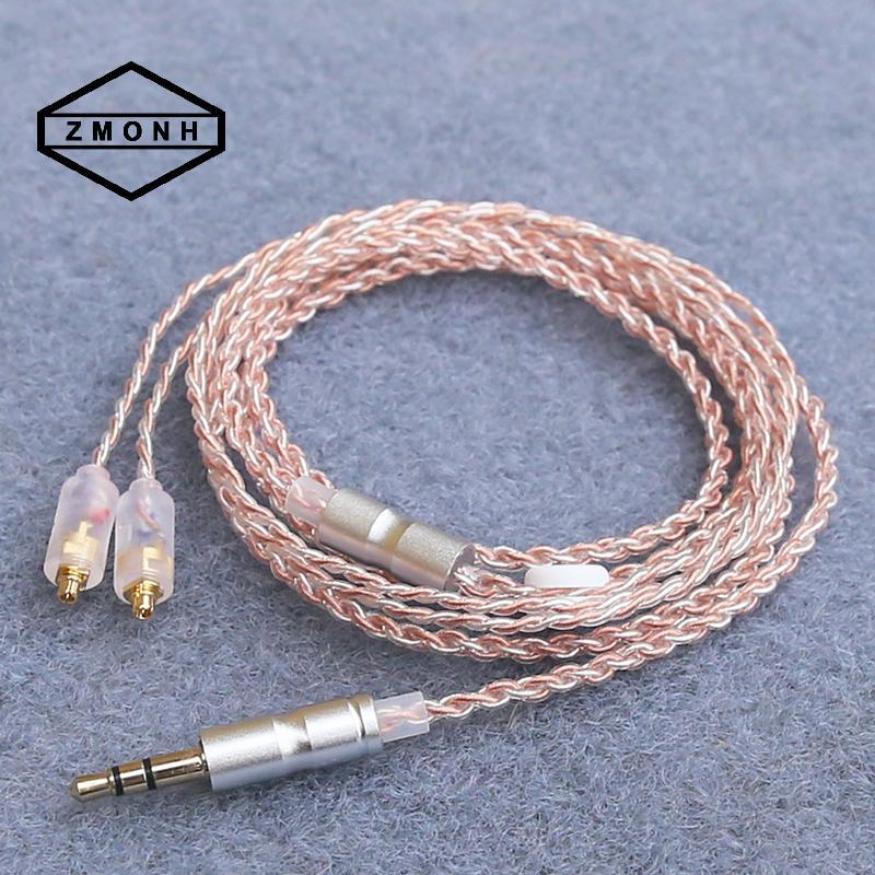 Cáp nâng cấp tai nghe ZMONH HiFi MMCX 3.5mm 1.2m Cáp lõi mạ bạc cho Sennheiser IE200 / IE300 / IE600