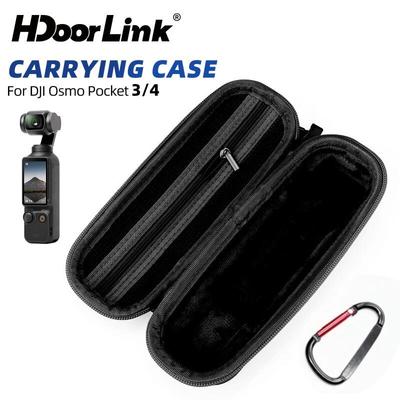 Túi Bảo Quản HdoorLink Cho DJI Osmo Pocket 4 / 3 Vỏ Bảo Vệ Cứng Chống Trầy Xước Với Carabiner / Dây Tay Phụ Kiện Camera