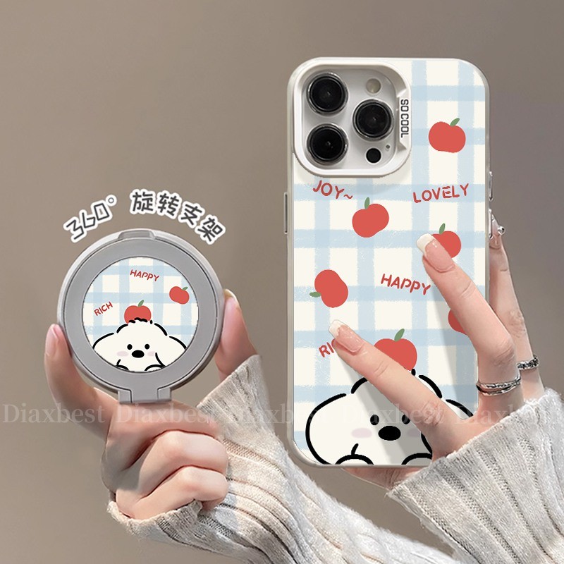 Apple Puppy Thích hợp cho Huawei pura70pro Vỏ điện thoại mới Pura80Ultra có giá đỡ xoay p6o Màu mờ B