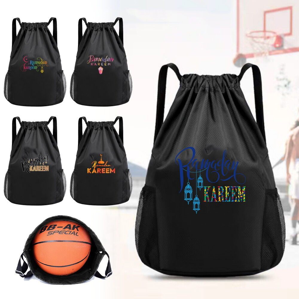 Original helmet cover Basketball football drawstring backpack Lightweight Rucksack Muslim's Holy Mon