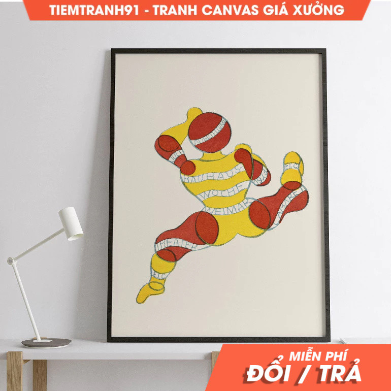 Tranh treo tường, Bauhaus Austellung Weimar Exhibition Poster 1923 - Abstract Art Featuring Man for 