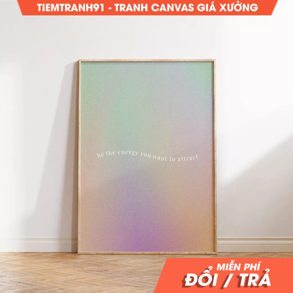 Tranh treo tường, Aura Poster, Spiritual Wall Art, Gradient, Angel Numbers, Affirmation Wall Art. (1
