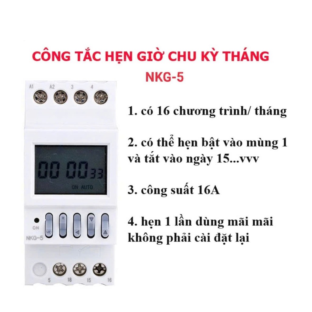 NKG5 Timer hẹn giờ chu kỳ tháng