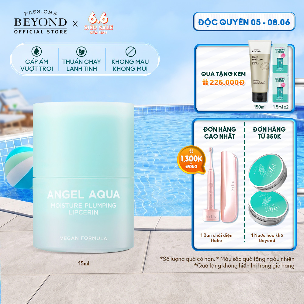 [Beyond Official]Son dưỡng môi thuần chay Beyond Angel Aqua Moisture Plumping Lipcerin 15ml