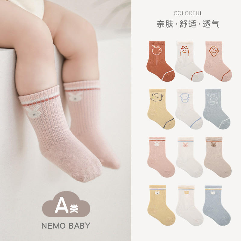 Tất Cho Bé Xuân Thu Hè Sơ Sinh 0-tháng Ba Sơ Sinh 0-6 Bé 6-12 Giữa Ống Tất 0-1 Tuổi 3 Tuổi