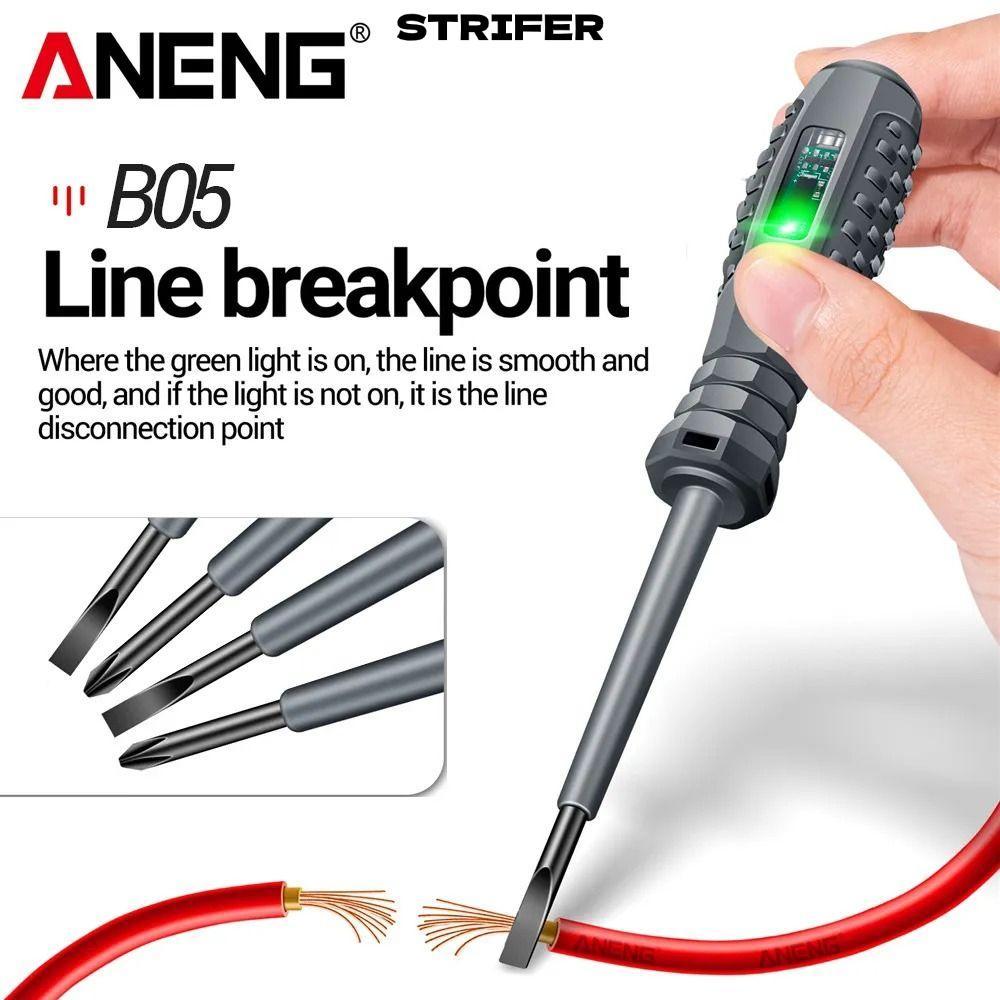 Bút thử điện STRIFER, có đèn báo Tua vít cảm ứng thông minh, Công cụ thợ điện đa chức năng Zero Live