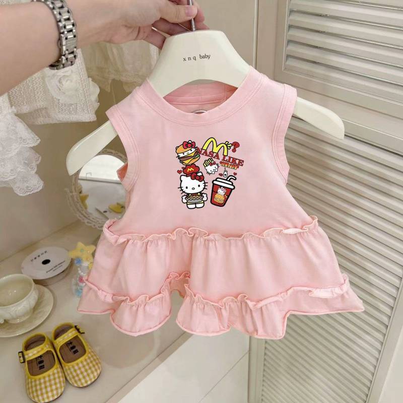 Baby Baby Vest Dress Summer New Korean Fashion Children's Summer Dress Cotton Puffy Cake Dress nzvs