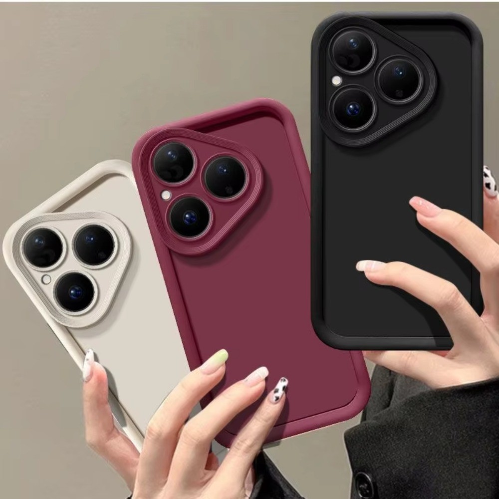 Dành Cho Huawei Pura 90 Pro Pura 90 Pro Max SCA-AL00 KEE-AL00 MLN-AL00 Vỏ Điện Thoại Silicon Màu Trơ
