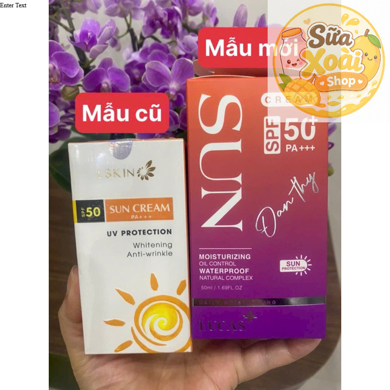 kem chống nắng sinh học Sun Cream Lskin Đan thy
