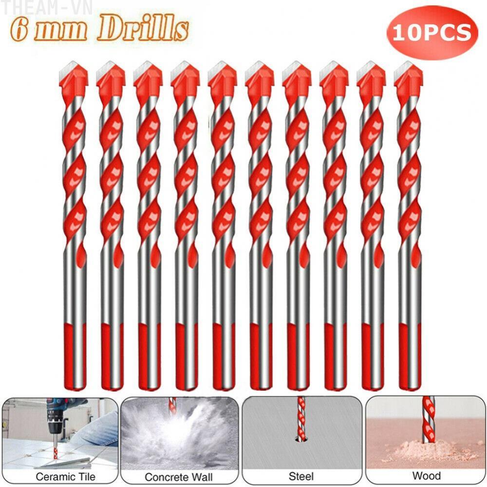 Dụng cụ làm việc lỗ đục lỗ 6mm 16 chiếc Bit 16 CÁI Dụng cụ cacbua Mũi khoan dài 100mm