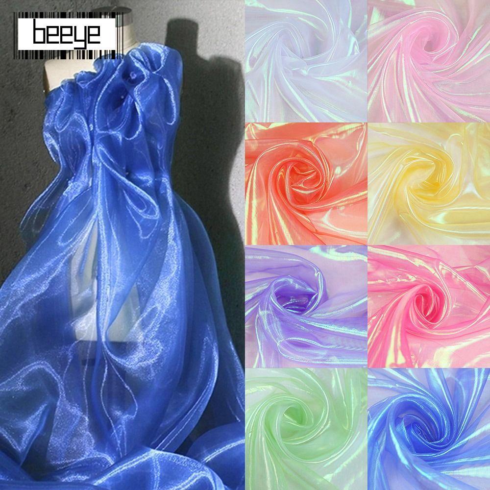 BEEYE Laser Tulle, Vải Organza Sáng Bóng Mỏng, Trang Trí Vải Tulle Trong Suốt Organza Váy Vải Cưới