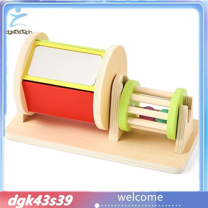 [Xinh xắn] Trống gỗ Montessori 2 trong 1 & Trống cán Lục lạc Trống gỗ & Chuông lục lạc lăn & Đồ chơi