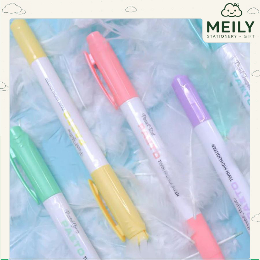 Bút highlight màu Pastel Thiên Long Pazto HL-016 - Bút dạ quang rửa được nhiều màu tươi sáng