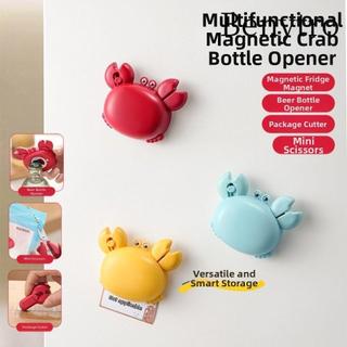 Dụng cụ mở nắp chai cua BENYTRO, với Kéo Mini & Máy cắt hộp Dụng cụ mở nắp chai từ tính hình cua hoạt hình, Dụng cụ mở nắp nam châm 4 trong 1 sáng tạo Sử tại nhà hàng ngày