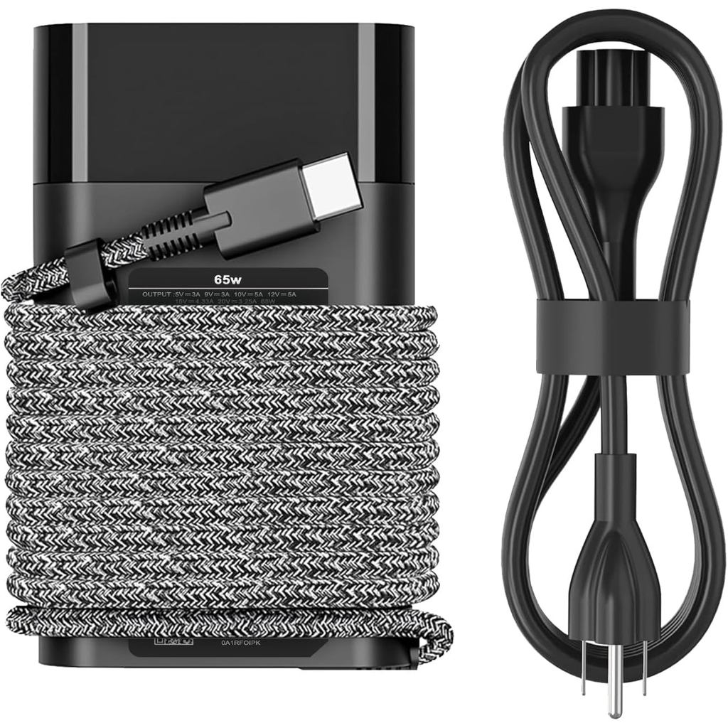 Bộ sạc máy tính xách tay USB C 65W 45W cho HP Spectre x360, Chromebook, Envy, Elitebook x360, Pavili