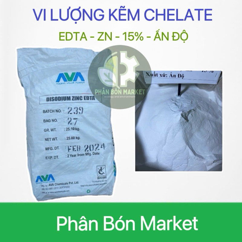 1kg Chelate Kẽm  - EDTA-Zn - phun lá