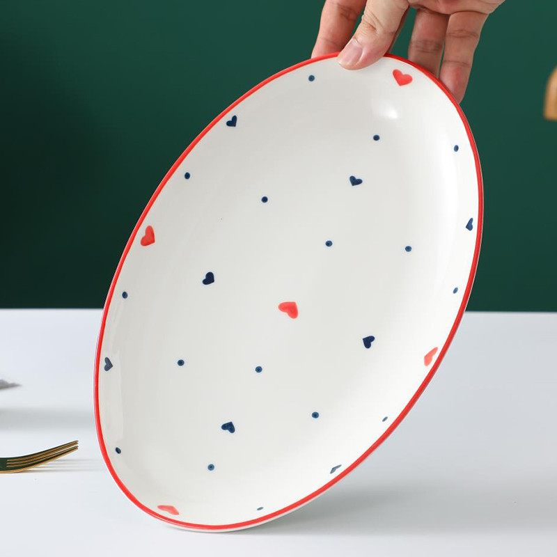 Bắc Âu Hấp Cá Đĩa Gốm Sáng Tạo Đĩa Ăn Đĩa Cá Hộ Gia Đình Hấp Cá Đĩa Phong Cách Mới Microwaveable Kíc