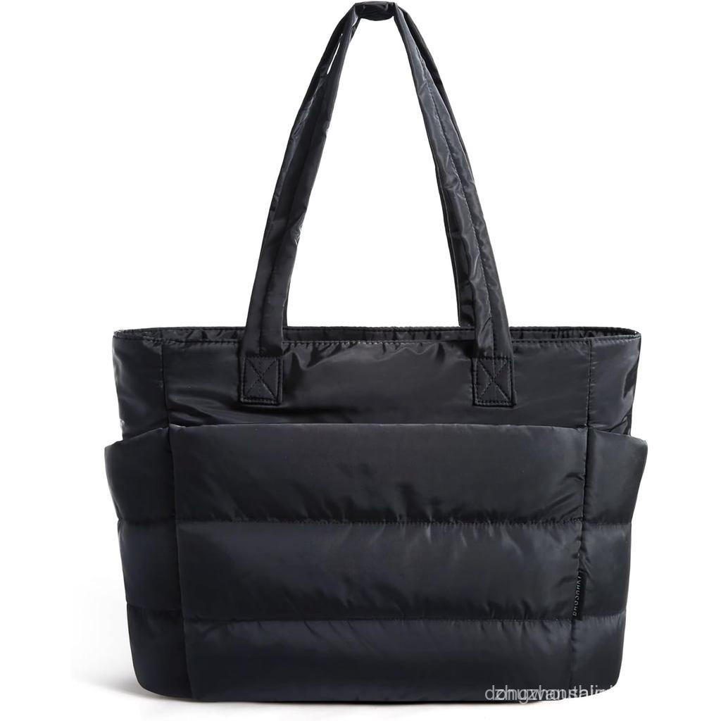 Túi tote BAGSMART dành cho nữ, Túi tote phồng nhẹ có ngăn Túi đeo vai Túi xách du lịch, công sở, phò