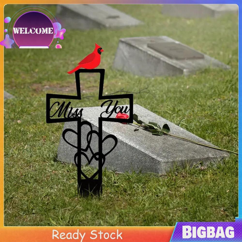 Kim loại Nghĩa trang Tưởng niệm Mảng bám để tưởng nhớ Miss You Headstones Cổ phần 5.87x11.82in Chống