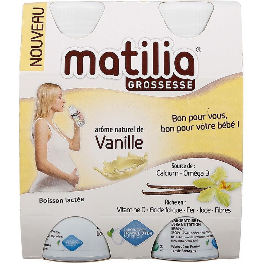 [MALL] Sữa bầu Matilia hương vani - Lốc 4 hộp, tiện lợi mang theo mọi lúc mọi nơi