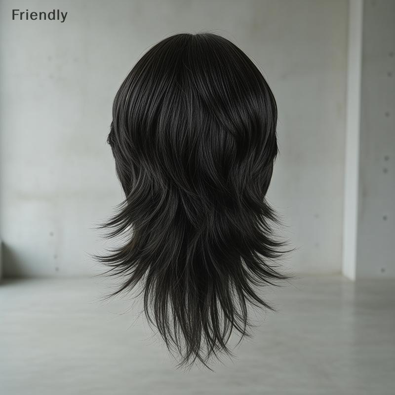 [Thân thiện] Mullet Head Tóc Giả Cosplay Dành Cho Nam Nữ Anime Tổng Hợp Ngắn Thẳng Đuôi Sói Giả Nhiệ