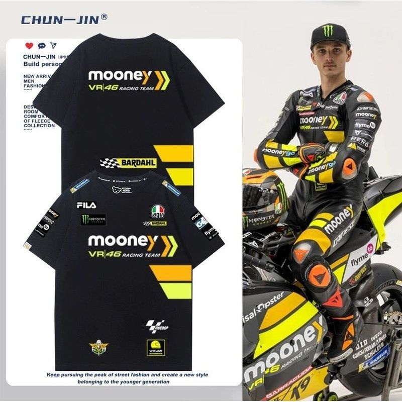 MOONEYVR46MOTOGP Xe Máy Mùa Hè Đi Xe Tay Ngắn MOTOGP Nhà Máy Đội Cạnh Tranh Đồng Nhất 6.1