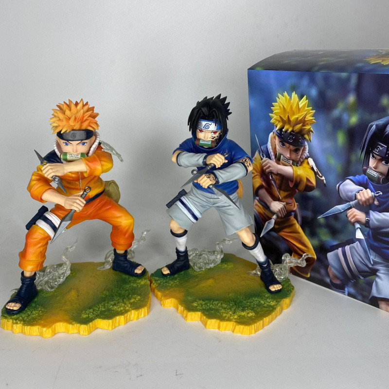K6NV Naruto Uzumaki Figure, Genichi Childhood Naruto Figure, Anime Naruto Genichi Sasuke Doll Model 