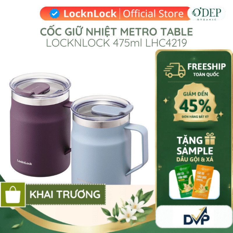 Cốc giữ nhiệt 475ml LocknLock Chính hãng Metro Table Mug LHC4219SBLU - SHOP DVP