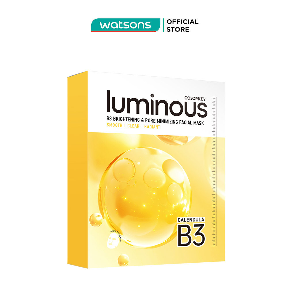 Mặt Nạ Se Khít Lỗ Chân Lông Và Sáng Da B3 Colorkey Luminous B3 Brightening&Pore Minimizing30mlx10pcs
