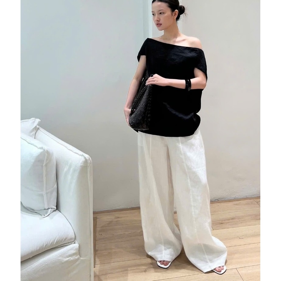 𝗫𝗶𝗻𝗵 𝗟𝗶𝗻𝗲𝗻 - |BEELY| - Áo Linen  trễ vai