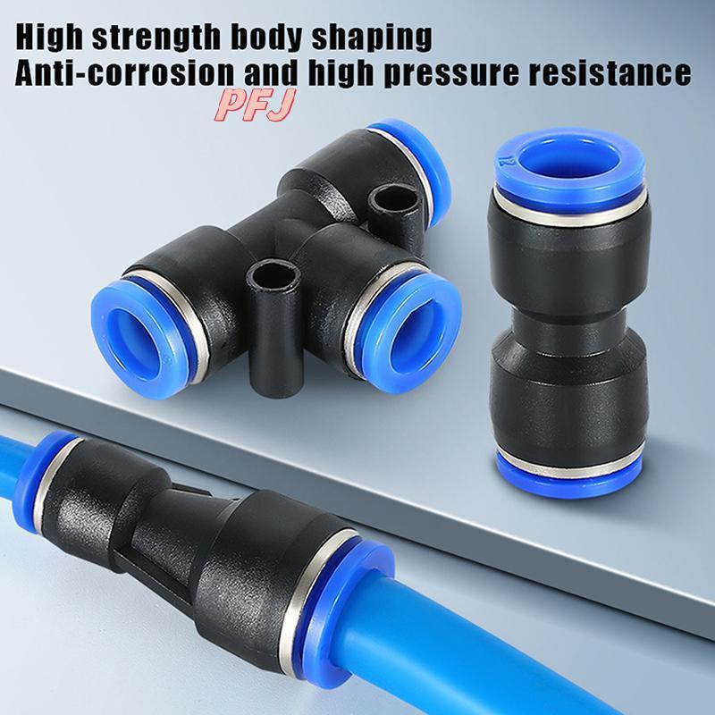 PFJ 10 CÁI PU PE PV Phụ kiện khí nén PK PZA PY Đầu nối ống HVFF Ống 8mm 12mm Louislifestar