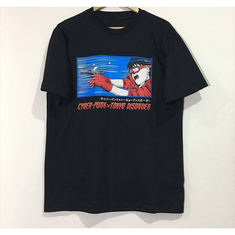 100% Cotton Retro Tay Ngắn Akira Devil Akira Cổ Tròn Mùa Hè Áo Thun Unisex