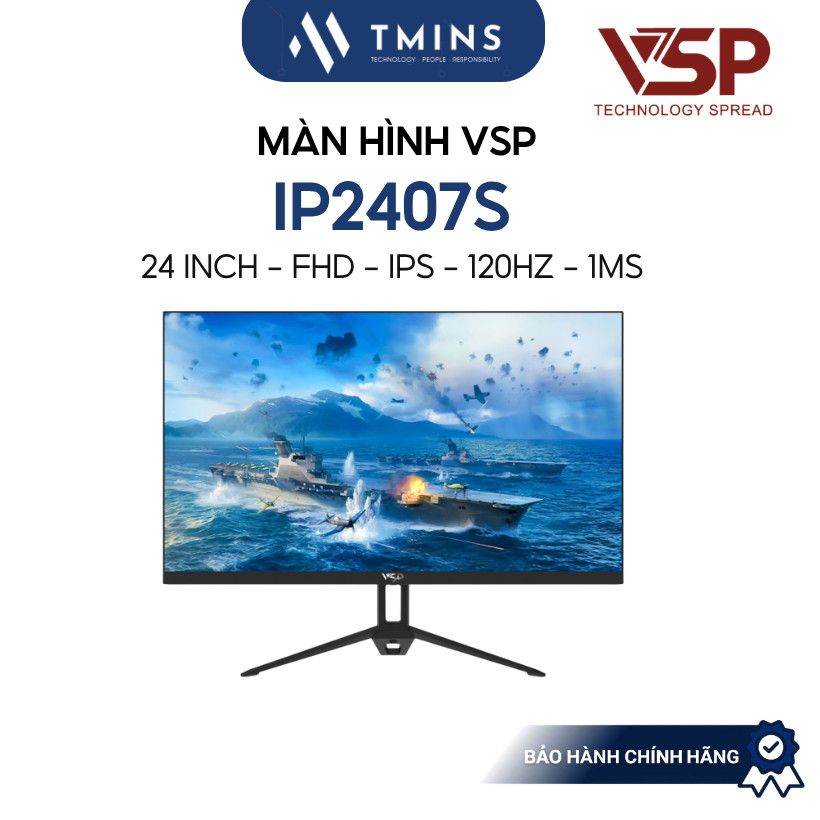 Màn Hình VSP IP2407S 24 inch, IPS, FHD, 120Hz, 1ms - Bảo hành chính hãng