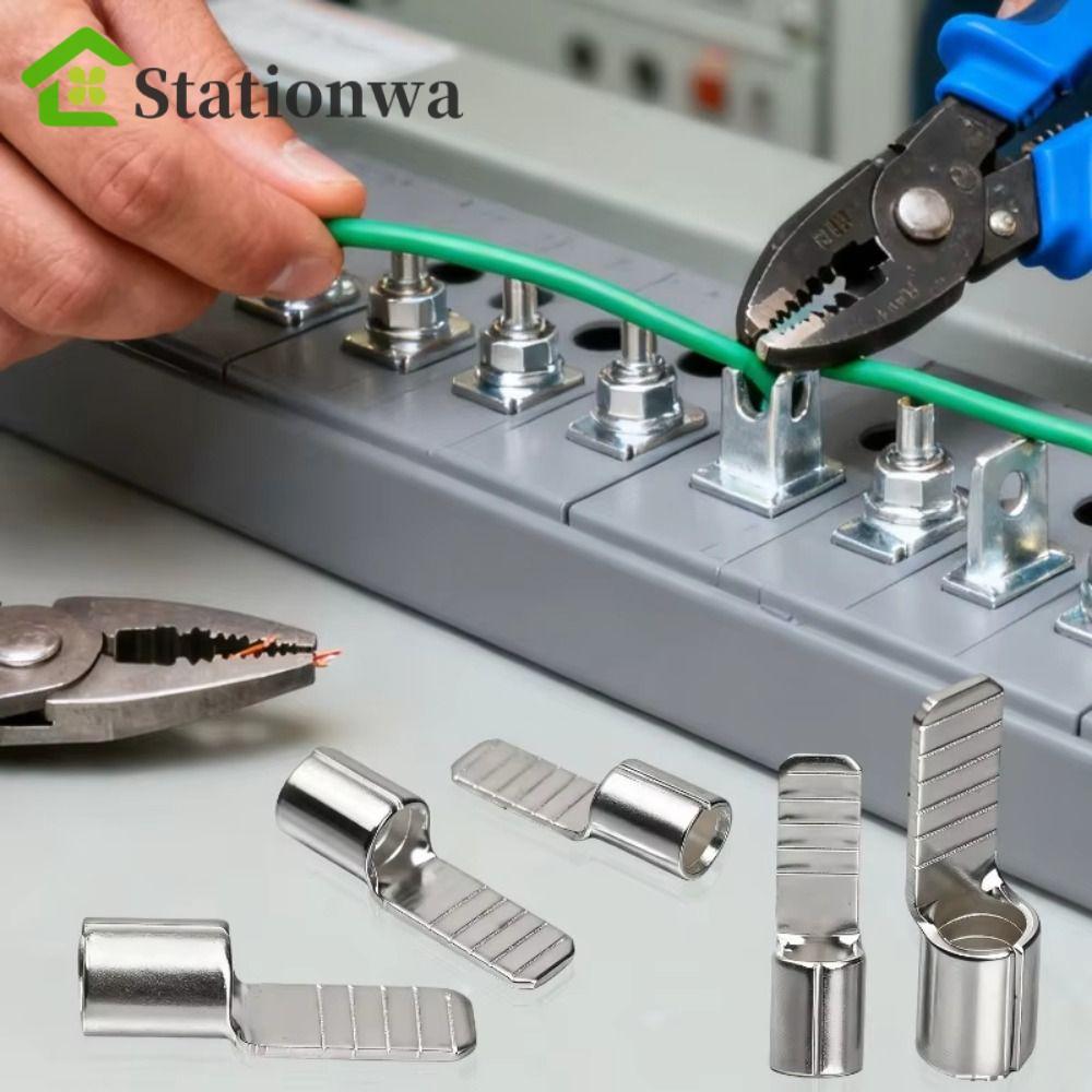 STATIONWA 100 CÁI C45 Pin Terminal, Kẹp chắc chắn Độ dẫn điện mạnh C45 Contact Pin, Không dễ bị oxy 