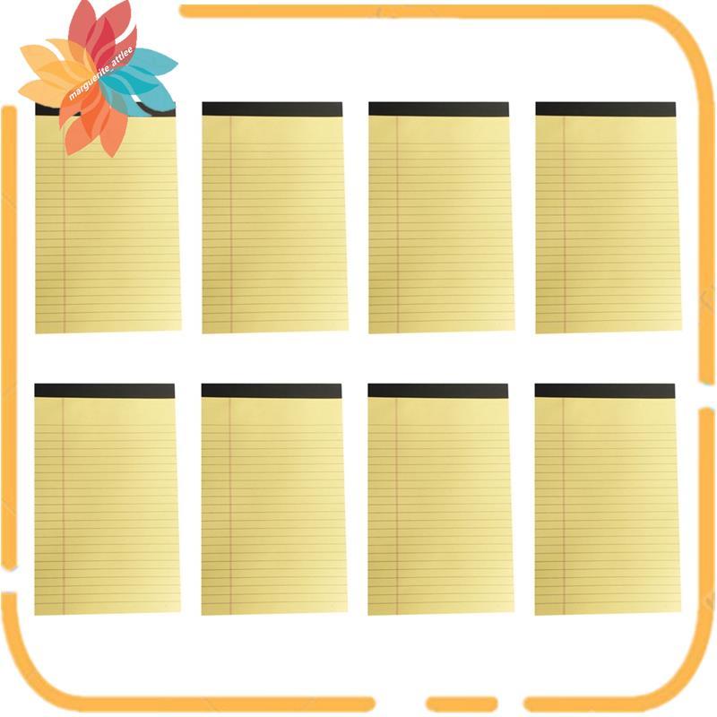 Miếng đệm màu vàng 5X8 Notepads, 8 gói Miếng dán ghi chú nhỏ 5X8 College Ruled Perforated Memo Pad đ