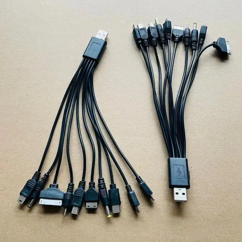 Bộ sạc đa chức năng, 10 trong 1, Cáp dữ liệu USB, Thích hợp cho iPod, Motorola, Nokia, Sony Erics, T