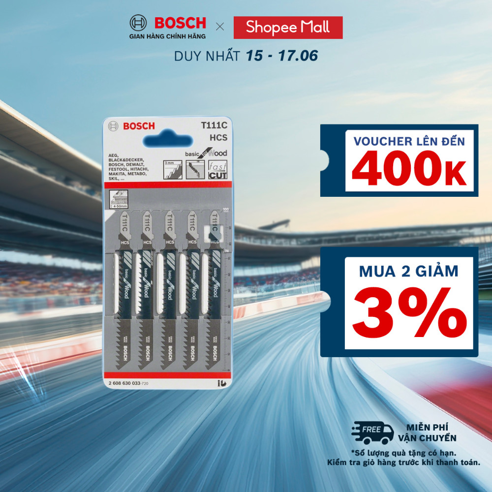 Lưỡi cưa lọng Bosch bộ 5 lưỡi