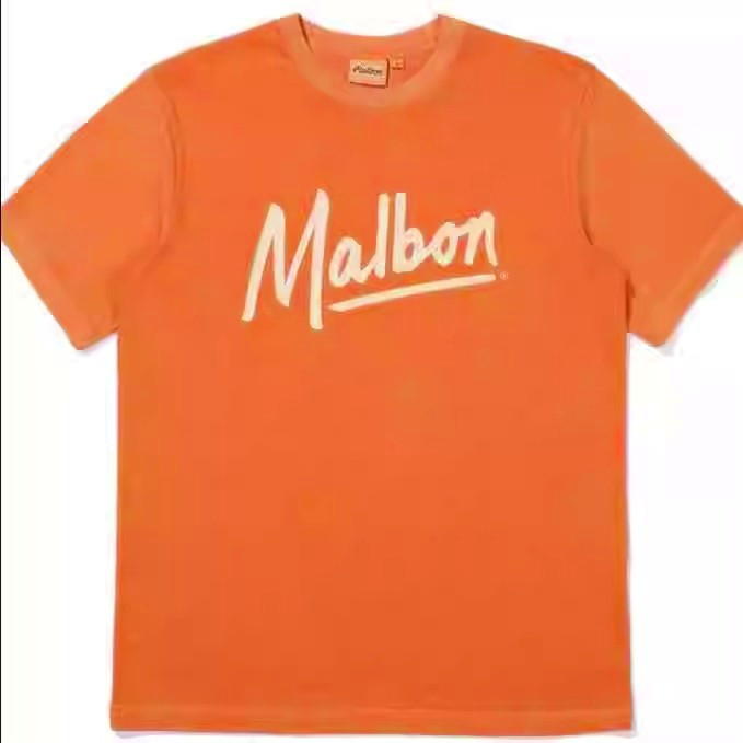 Áo thun thể thao MALBON cổ tròn ngắn tay, in hình