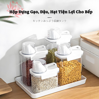 Hộp Đựng Ngũ Cốc Có Nắp Kín Chống ẩm – Hũ Đựng Gạo, Bình Đựng Nước Giặt Xả – Nắp Kín Hơi