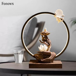 [Dolity2] Fonowx Đèn LED thác nước chảy ngược bằng gốm cho gia đình