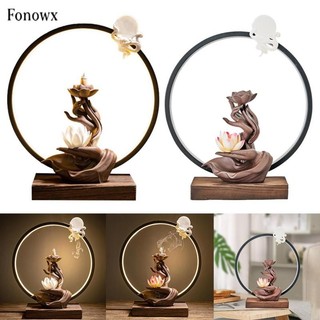 [Dolity2] Fonowx Đèn LED thác nước chảy ngược bằng gốm cho gia đình