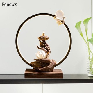 [Dolity2] Fonowx Đèn LED thác nước chảy ngược bằng gốm cho gia đình