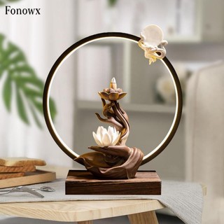 [Dolity2] Fonowx Đèn LED thác nước chảy ngược bằng gốm cho gia đình