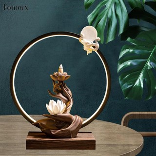 [Dolity2] Fonowx Đèn LED thác nước chảy ngược bằng gốm cho gia đình