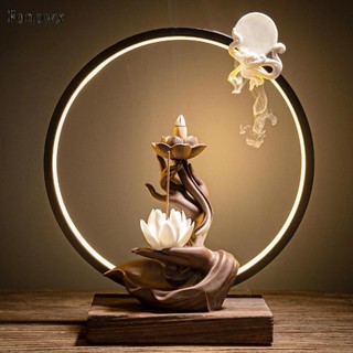 [Dolity2] Fonowx Đèn LED thác nước chảy ngược bằng gốm cho gia đình